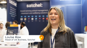 Interview with Louise Raw, on the Satchel stand at Bett 2024